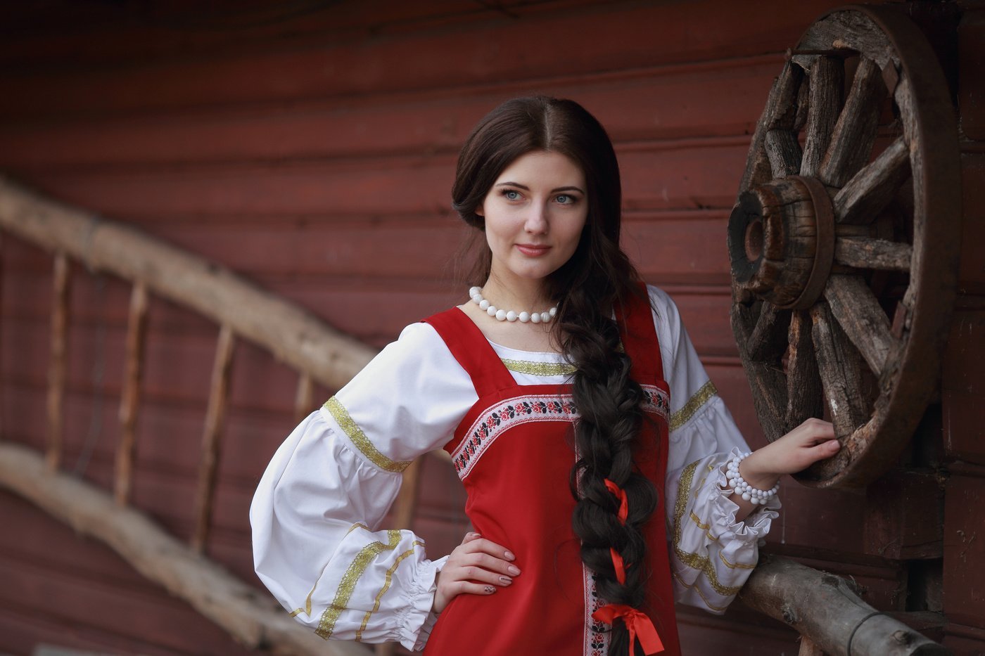 Girls in Slavic costumes in Stuttgart